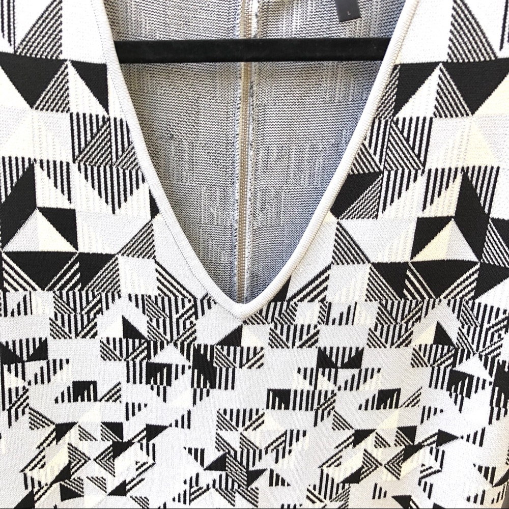 BCBG Max Azria Geometric Jacquard Dress
